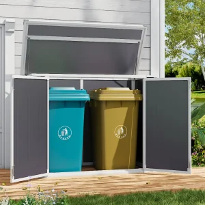 Outdoor Garden Storage Shed Trash Bin Multi-purpose Plastic Tool Bicycle Storage Shed Storage Room