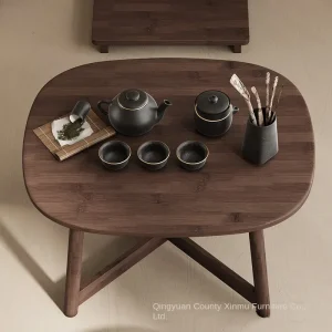 Bay window, small table, solid wood tatami, small coffee table, low table in the bedroom, bed table, tea table, new Chinese-styl