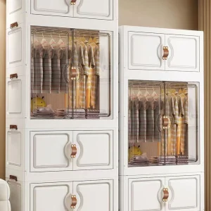 Children's Wardrobe Storage Cabinet Living Room Foldableable Bedroom Storage Cabinet Large Capacity Simple Baby Wardrobe Multi