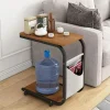 Mobile Bedside Table Nightstand Rolling Storage Cabinet Drawer Small Side Table Sofa End Table Bedroom Living Room Nightstand