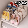 4 Grids Shoe Storage Device Shelf Saves Space Children's Shoes Storage Box Shoe Box Student Dormitory Shoe Cabinet Shoe Rack