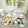 Snoopy Printed Doormat Non-Slip Machine Washable Rug Kitchen Floor Mat Living Room Laundry and Bathroom Polyester Carpe