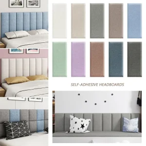 Soft Material Imitation Linen Soft Bag Self-adhesive Design Wall-mounted Self-adhesive Headboards Decorative Cushion