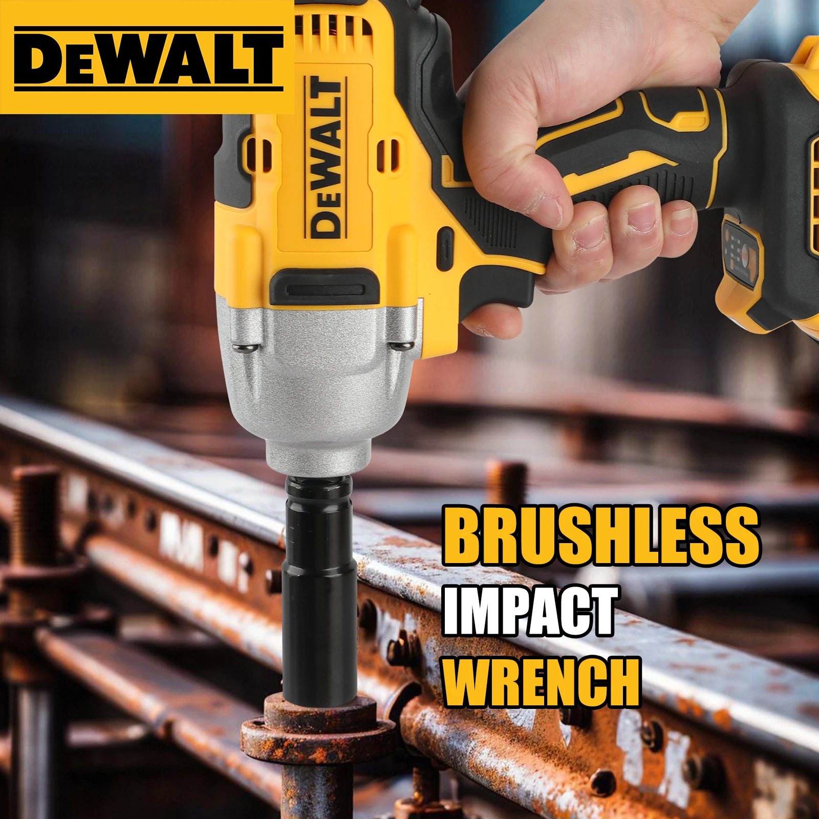 DeWALT Brushless Impact Wrench:20V Power,1898N.M Torque,Pressure-Driven Speed,Double Safety&Ergonomic Design for Heavy-Duty Jobs - Image 6