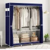 Portable Wardrobe Household Multi-laye Closet Clothes Organizer Dustproof Non-Woven Fabric Thick Pipe Clothing Storage Rack