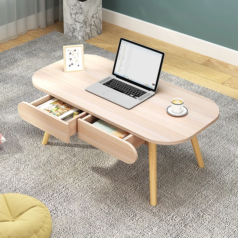 Nordic style coffee table living room sofa side tea table small apartment household storage small coffee table - Image 2