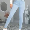 Women Stretch Skinny Jeans Lady Slim Fit Pencil Jeans Girls Leggings Straight Leg Denim Pants Blue Gray Black Sexy Long Trousers