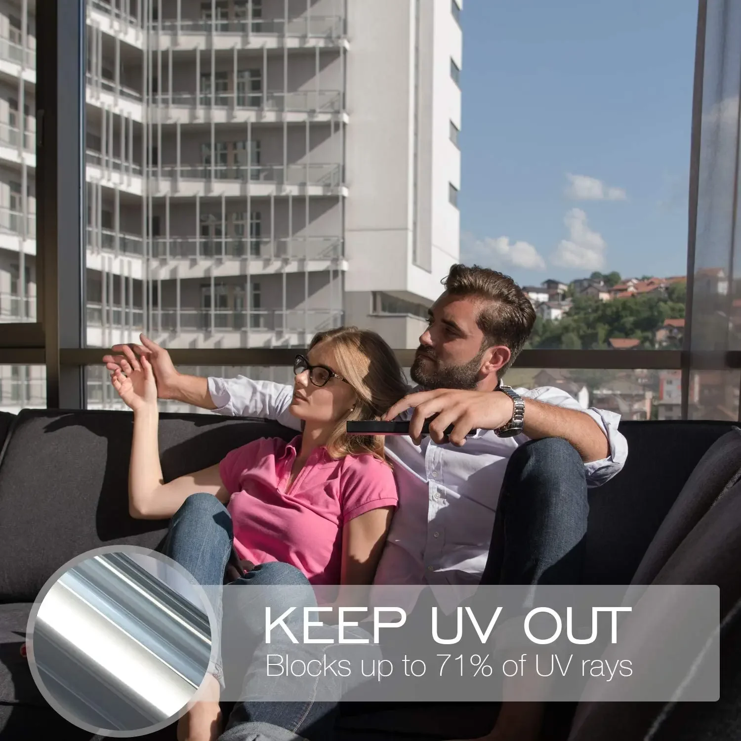 Multi-size One Way Mirror Window Film Privacy Sun Blocking Glass Sticker Heat Control Reflective Film Self Adhesive Window Tint - Image 4