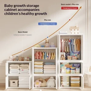 Baby Toddler Kids Wardrobe Toy Storage Organizer Nursery Dresser Large Capacity Multipurpose Changing Station Cabinet Furniture