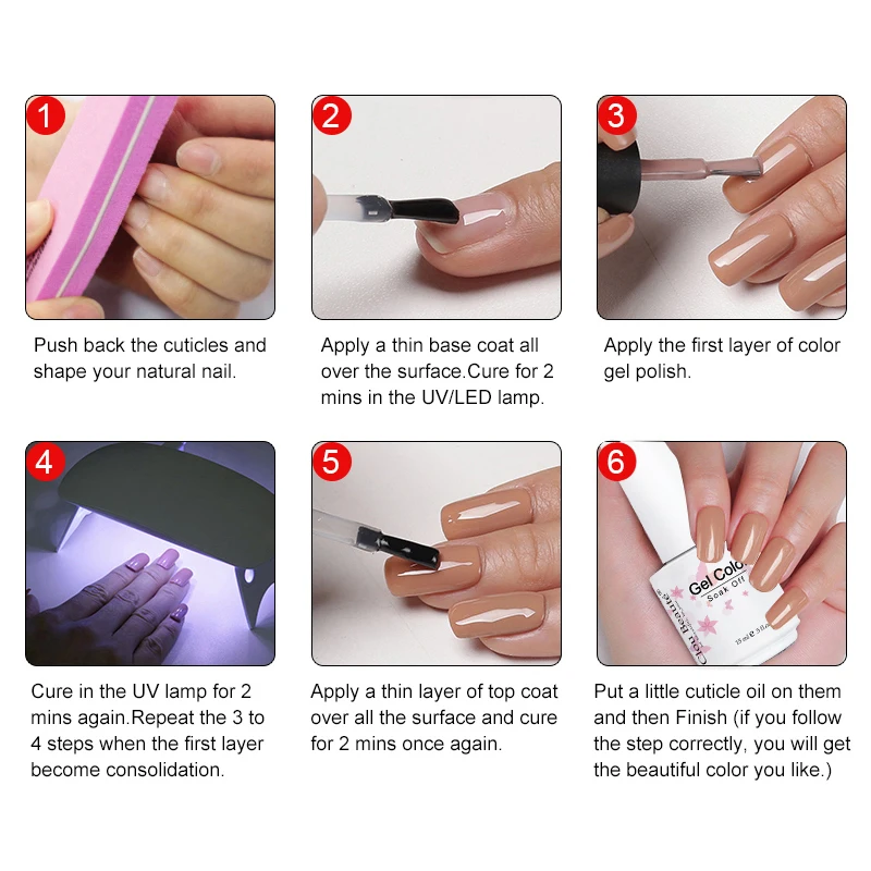 Clou Beaute Hema TPO Free Gel Nail Polish 15ml Vernis Semi Permanent UV Gel Nail Art Home Manicure For Varnish Gel Polish Set - Image 6