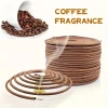 High-Quality Coffee Coil Incense, Premium Scented Home Fragrance with a Stand, Suitable for Yoga, Meditation, And Home Air Purif