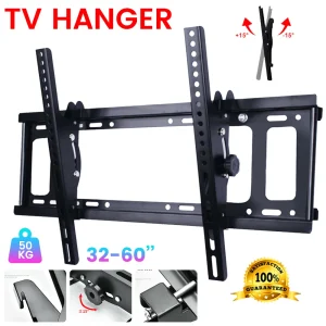 32-60 inch TV Wall Mount Bracket Universal Flat Panel TV Frame Adjustable TV Mount Monitor Holder with Level for LCD LED Monitor