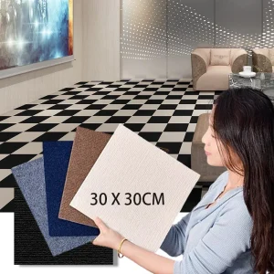 Self-adhesive Carpet Square 30x30cm Peel Stick Removable Sticker Floor Mats for DIY Home Furnishing Tiles Hallway Indoor