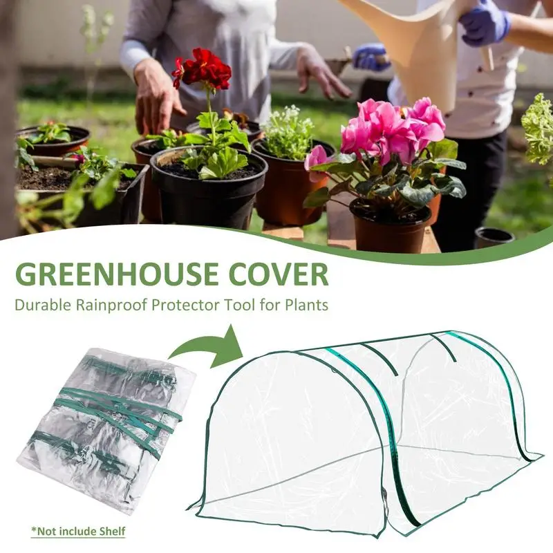 Portable Home Tunnel Tent Small Greenhouse Cover Garden accessories for Outside Winter Air Circulation Bracket Not Included - Image 4