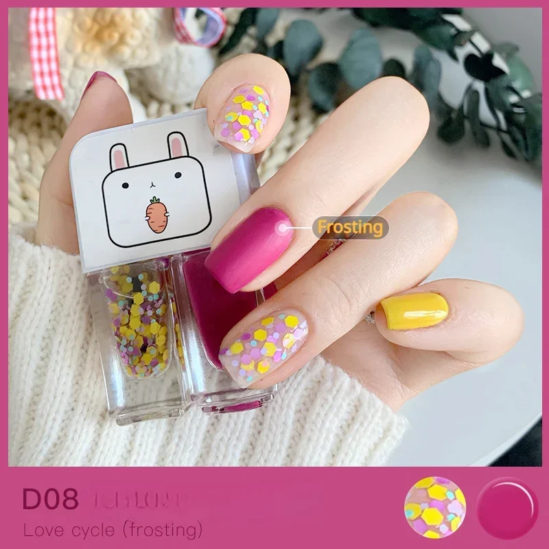 Water-based Nude Icy Women Children Nail Polish Twin Star Set No-bake Quick-drying Odorless Nail Polish Full Set Makeup - Image 5