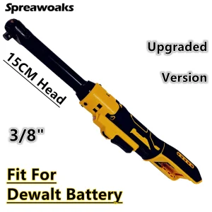Upgraded Extended Electric Ratchet Wrench 3/8" Removal Screw Nut 220N.m Cordless Driver Power Tools For Dewalt 20V Battery