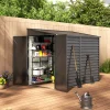 Voltsify Heavy-Duty Outdoor Steel Storage Shed with Lockable Doors & Sloping Roof, Weatherproof Galvanized Metal Tool Shelter