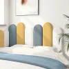 1pc Protective Wall Enclosure Anti-collision Soft Bag Wall Sticker Headboard Semi-circular Leather Soft Bag Headboards