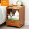 Modern Minimalist Nightstand Bedside Table Space Saving Bedroom Cabinet Storage Drawer Non Solid Wood Easy Assembly Wood