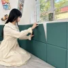 1 Pc DIY 3D Wall Mounted Headboard Soundproof Upholstered Anti-Collision Soft Tatami Bedside Panel For Bedroom Decor