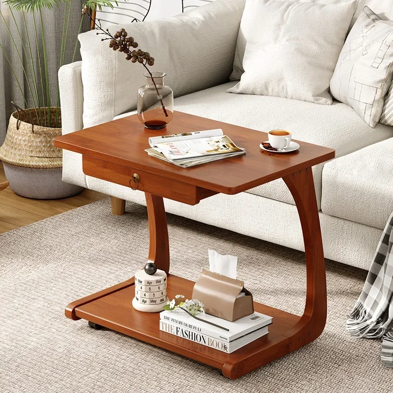trolley small coffee table bedside table removable side computer desk rack