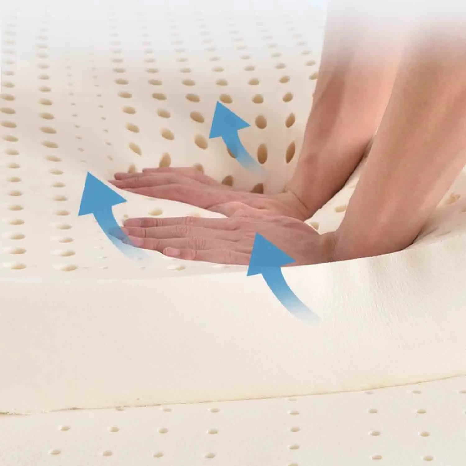 Natural Latex Mattress Topper Queen Size Medium Firmness Pure Latex Foam Bed Pad Durable Breathable Comfort Soft Mattress - Image 6