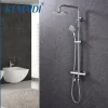 KEMAIDI Outdoor Shower Faucet Set 3 Function Thermostatic Rainfall Shower Faucet Set Handheld Sprayer with Constant Temperature