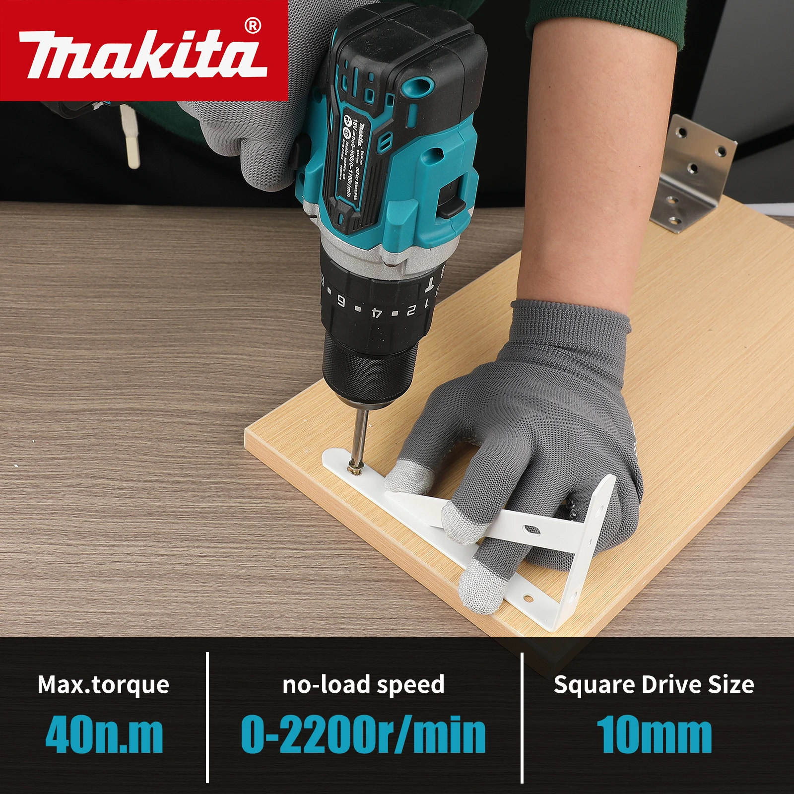 Makita 18V Brushless Drill Driver 60N.m Max Torque 20+1 Clutch 6.0Ah Battery Keyless Chuck for Home DIY & Construction Drilling