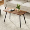 YITAHOME Folding Coffee Table - 80x40x45cm, Portable End Table for Living Room/Bedroom/Office, Walnut (No Assembly)