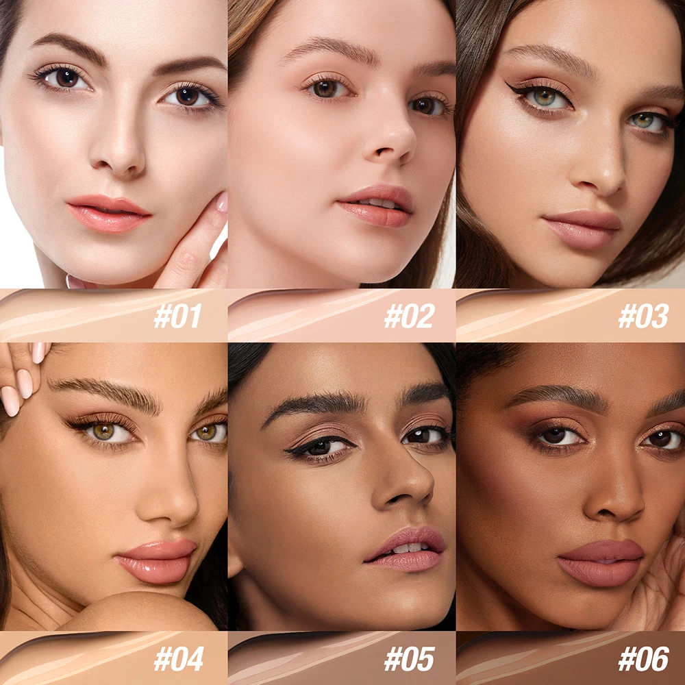 Moisturizing foundation, concealer, waterproof face makeup base, suitable for women's makeup, Halloween gift - Image 4