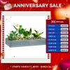 Galvanised Raised Garden Bed, 180x90x30cm Raised Planter, Open Bottom, Silver
