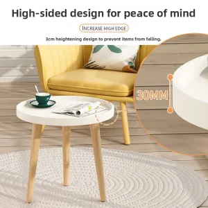 Nordic small round table coffee table sofa side table living room simple creative round coffee table