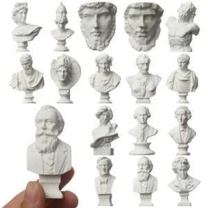 1PC Nordic Style Sculpture Greek Mythology Plaster Statue David Head Portraits Bust Mini Gypsum Statue Drawing Practice Crafts