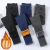 Winter Lady Thermal Warm Jeans Plush Skinny Stretch Jeans Lady Slim Fit Pencil Pants Girls Straight Leg Denim Trousers