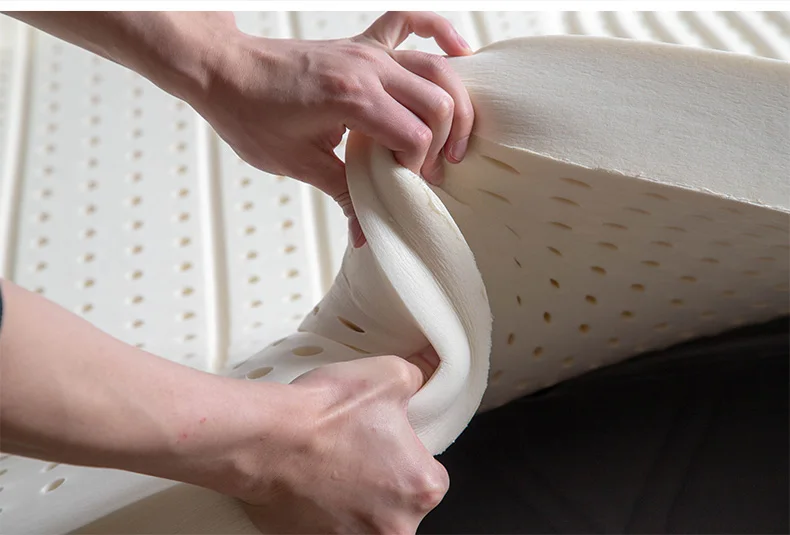 Natural Latex Mattress Topper Queen Size Medium Firmness Pure Latex Foam Bed Pad Durable Breathable Comfort Soft Mattress - Image 3