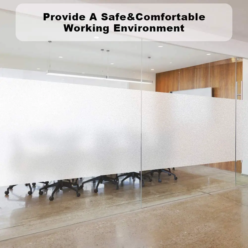 Matte Pure Window Privacy Film Frosted Glass Opaque Sun Blocking Covering Self-Adhesive Vinyl Decals for Bathroom Decoration - Image 3