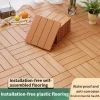 10 Pieces of Wood Plastic Flooring Splicing Waterproof Balcony Outdoor Balcony Flooring Kit, Durable and Easy To Clean