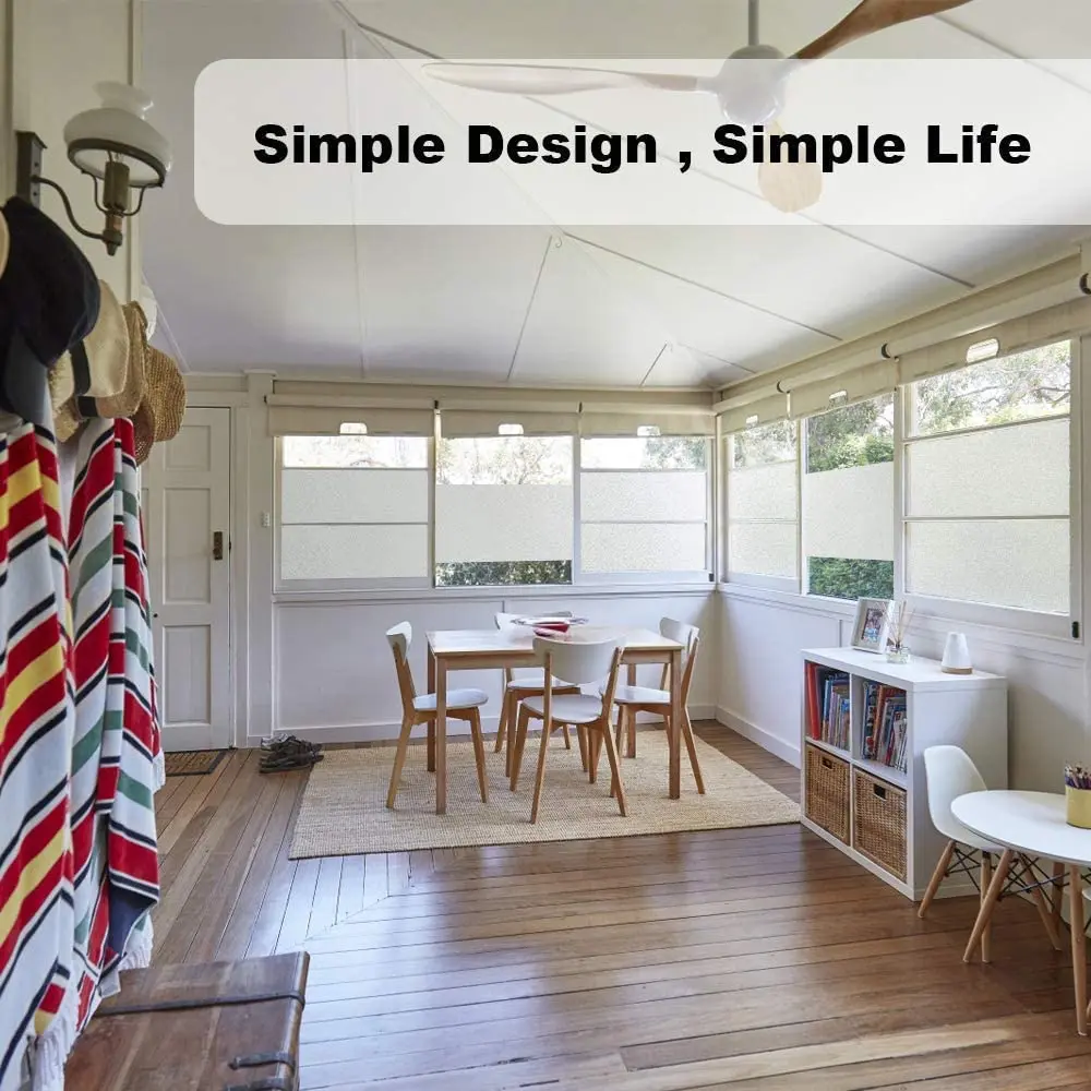 Matte Pure Window Privacy Film Frosted Glass Opaque Sun Blocking Covering Self-Adhesive Vinyl Decals for Bathroom Decoration - Image 4