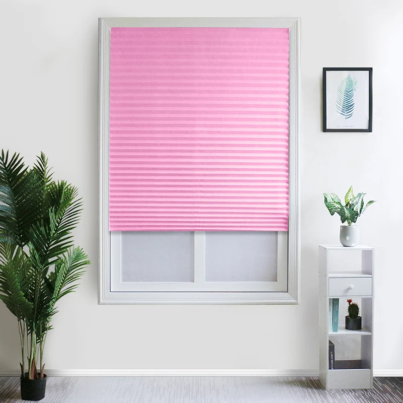 Self-Adhesive Blinds Semi-Blind Curtains Bathroom Kitchen Balcony Office Blinds Pleated Curtains Window Decor - Image 2