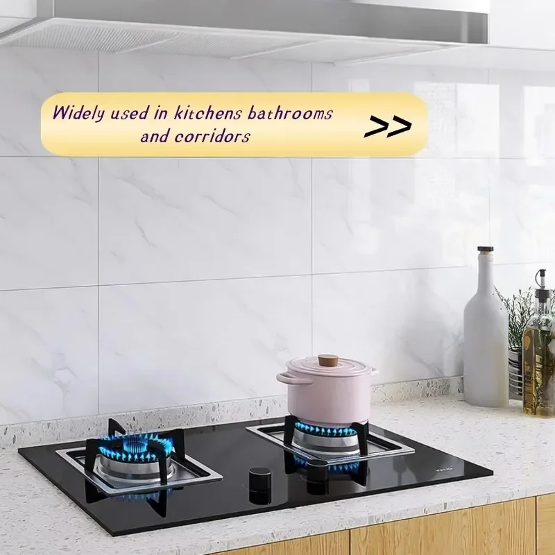10/20/40PCS Simulated Thick Marble Tile Wall Sticker PVC Waterproof Self-adhesive Living Room Toilet Kitchen Home Floor Sticker - Image 3