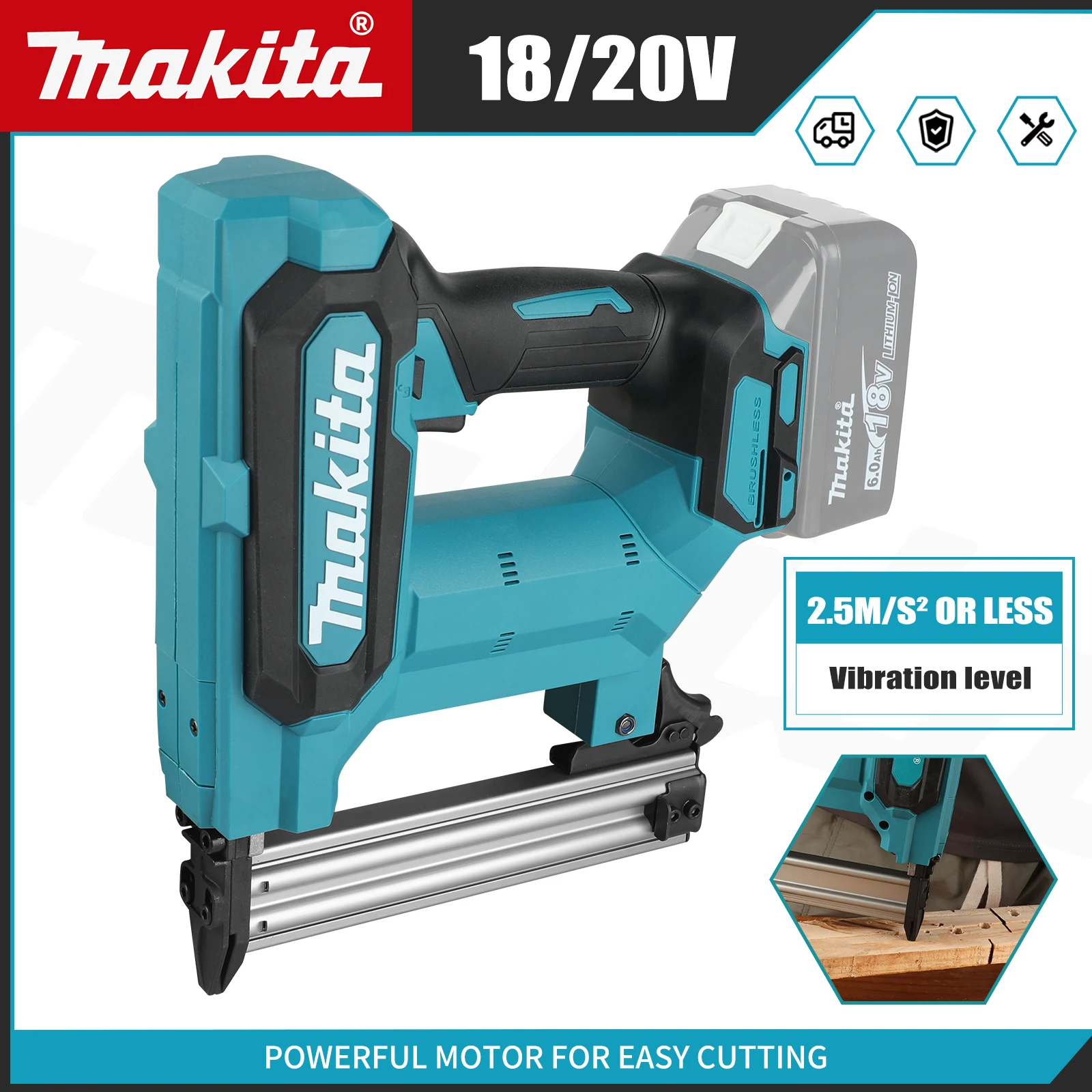 Makita F30 Straight Nails Staple Gun,Cordless Electric Impact Nail Gun Woodworking Construction Tools For Makita 18V Battery