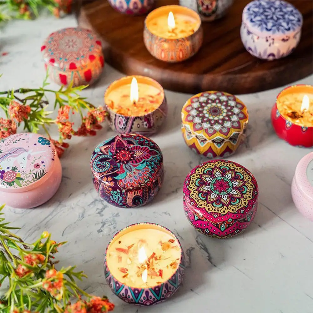 Dried Flower Scented Candle Soy Wax Candle Jars Flower Fragrance Scent Candle Wedding Ceremony Birthday Gifts Home Decoration
