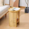 Rattan coffee table living room home sofa side table bedroom side table storage small table