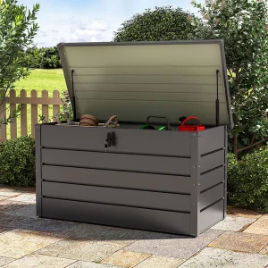 【Breeins】Weather Resistant Resin Deck Storage Container Box Outdoor Patio Garden Furniture