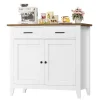 Kitchen wardrobe with work plate, sideboard with 2 drawers and 2 doors, buffet wardrobe for kitchen, living room, dining room, hallway, H
