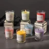 1pc Aromatherapy Candle Ins Glass Cup Soy Wax Creative Long Lasting Fragrance Home Hotel Incense Ornament