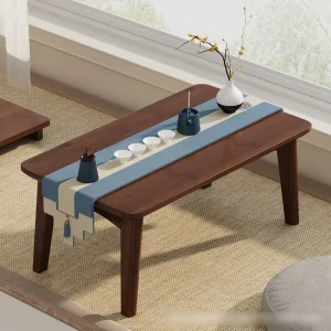 Bay window folding table, home Chinese-style coffee table, tatami, window sill, balcony, Nanzhu tea ceremony table, low table, b