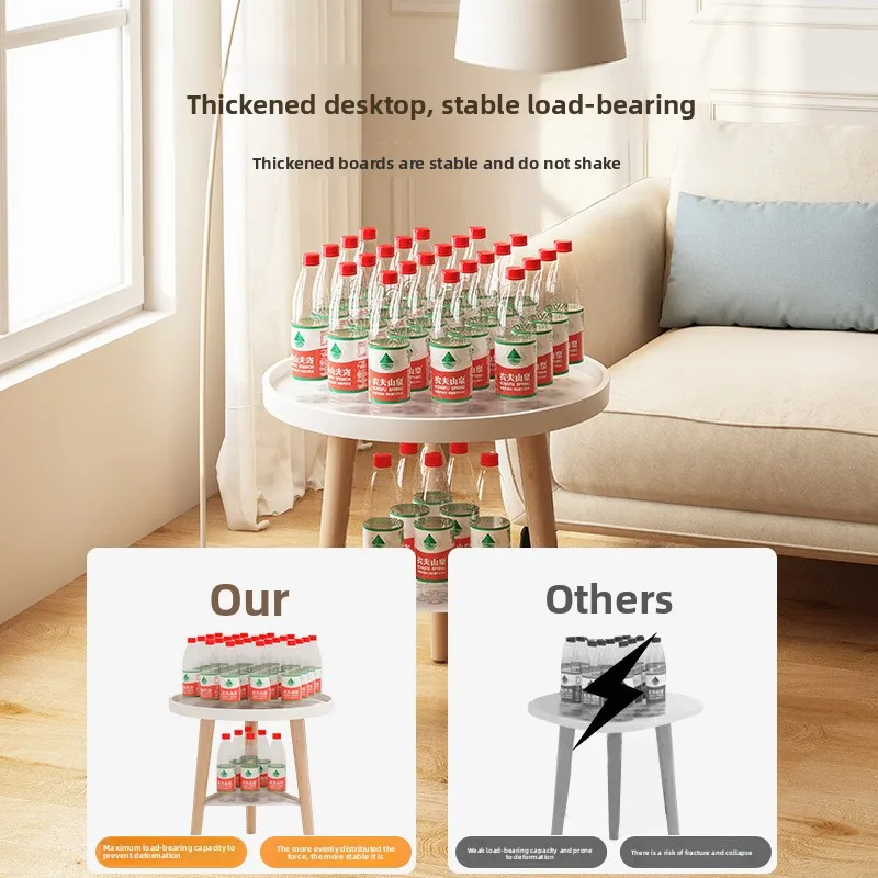 Sofa side table Living room Coffee table Rental room Modern small table Bedroom bedside rack - Image 4