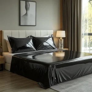 3pc bedding set - 1 bed sheet +2 PU pillowcases,comfortable all year round,waterproof machine washable, suitable couple bedding