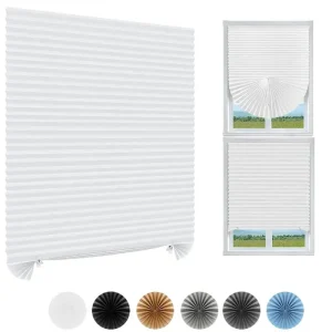 Self-adhesive Blinds Window Shades Blackout Pleated Curtains Cordless Paper Shade Folding Non-woven Fabric For Bathroom Balcony